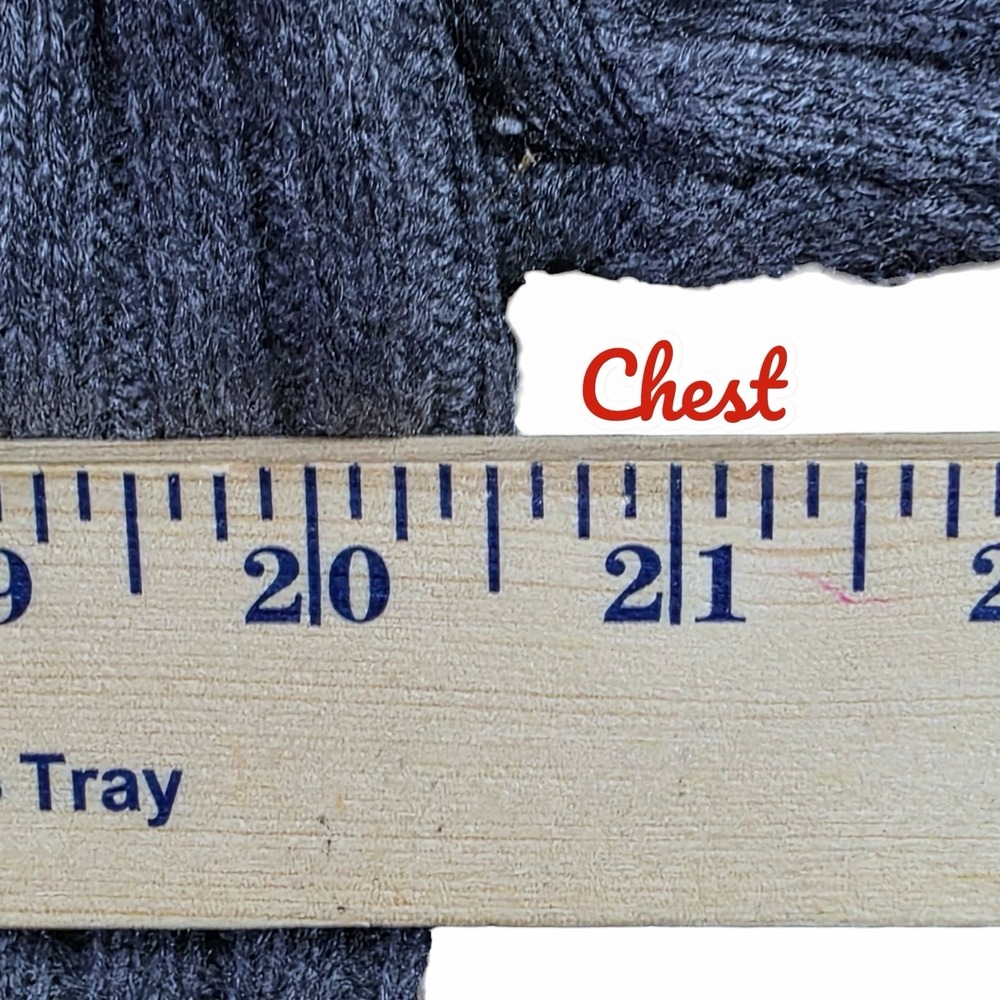 Riccardo Piacenza Pure Cashmere Sweater XL Gray Ribbed V Neck Quiet Luxury - Picture 5 of 6